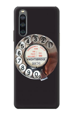 Sony Xperia 10 IV Hard Case Retro Rotary Phone Dial On