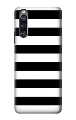 Sony Xperia 10 IV Hard Case Black and White Striped
