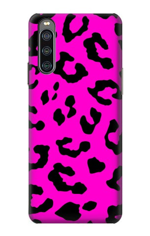 Sony Xperia 10 IV Hard Case Pink Leopard Pattern