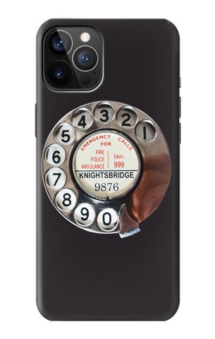 iPhone 12 Pro, 12 Hard Case Retro Rotary Phone Dial On