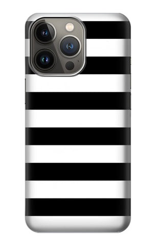 iPhone 13 Pro Hard Case Black and White Striped