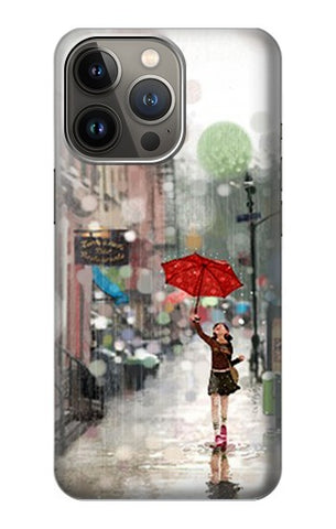 iPhone 13 Pro Max Hard Case Girl in The Rain