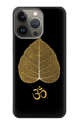 iPhone 13 Pro Max Hard Case Gold Leaf Buddhist Om Symbol