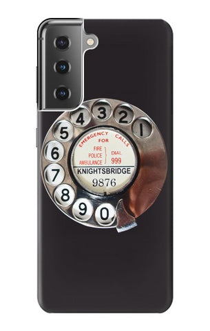 Samsung Galaxy S21+ 5G Hard Case Retro Rotary Phone Dial On