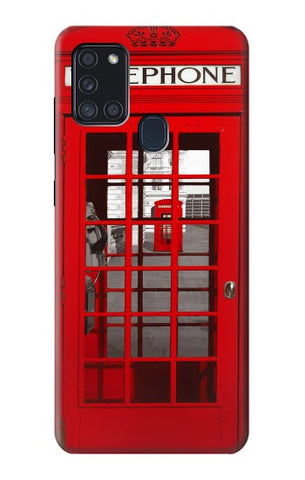 Samsung Galaxy A21s Hard Case Classic British Red Telephone Box