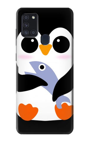 Samsung Galaxy A21s Hard Case Cute Baby Penguin