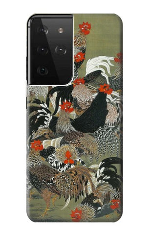 Samsung Galaxy S21 Ultra 5G Hard Case Ito Jakuchu Rooster