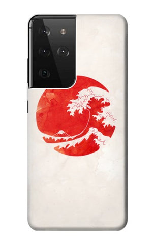 Samsung Galaxy S21 Ultra 5G Hard Case Waves Japan Flag