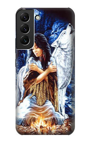Samsung Galaxy S22+ 5G Hard Case Grim Wolf Indian Girl