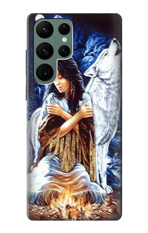 Samsung Galaxy S22 Ultra 5G Hard Case Grim Wolf Indian Girl