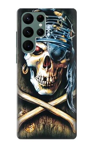 Samsung Galaxy S22 Ultra 5G Hard Case Pirate Skull Punk Rock