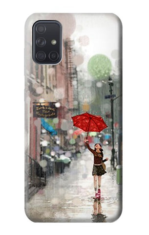 Samsung Galaxy A71 5G Hard Case Girl in The Rain