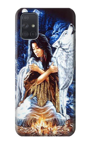 Samsung Galaxy A71 5G Hard Case Grim Wolf Indian Girl