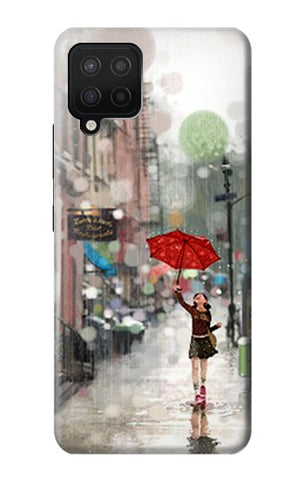 Samsung Galaxy A12 Hard Case Girl in The Rain