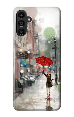 Samsung Galaxy A13 5G Hard Case Girl in The Rain