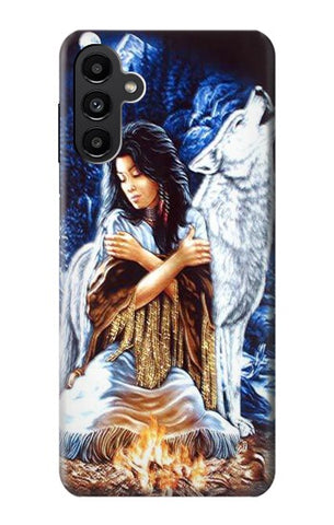 Samsung Galaxy A13 5G Hard Case Grim Wolf Indian Girl