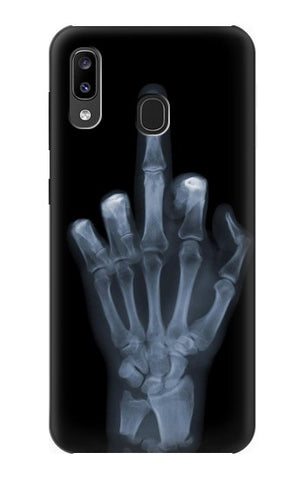 Samsung Galaxy A20, A30, A30s Hard Case X-ray Hand Middle Finger