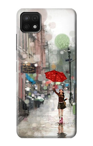 Samsung Galaxy A22 5G Hard Case Girl in The Rain