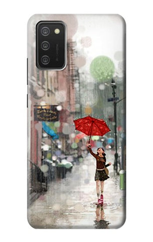 Samsung Galaxy A03S Hard Case Girl in The Rain