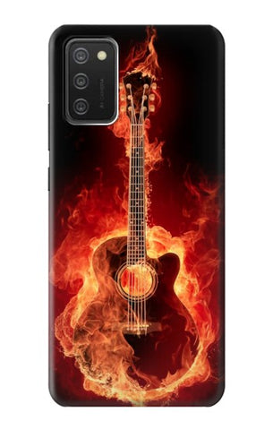 Samsung Galaxy A03S Hard Case Fire Guitar Burn