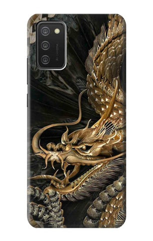 Samsung Galaxy A03S Hard Case Gold Dragon
