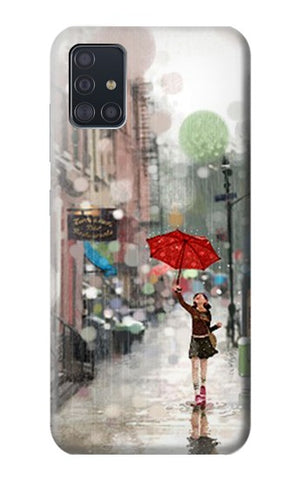 Samsung Galaxy A51 Hard Case Girl in The Rain