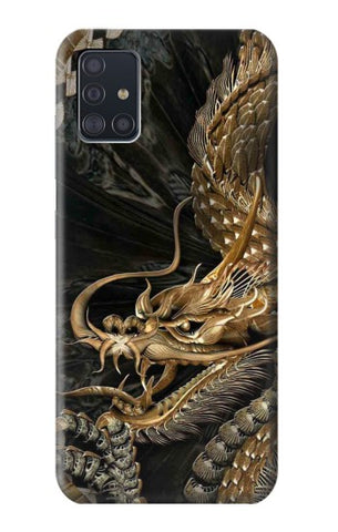 Samsung Galaxy A51 Hard Case Gold Dragon