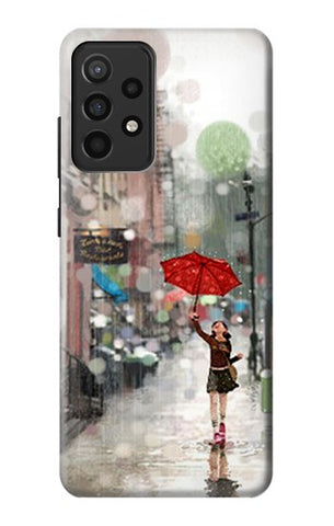 Samsung Galaxy A52, A52 5G Hard Case Girl in The Rain