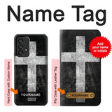 Samsung Galaxy A53 5G Hard Case Christian Cross with custom name