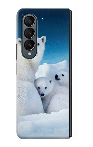 Samsung Galaxy Fold4 Hard Case Polar Bear Family Arctic