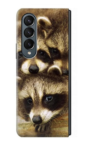 Samsung Galaxy Fold4 Hard Case Baby Raccoons