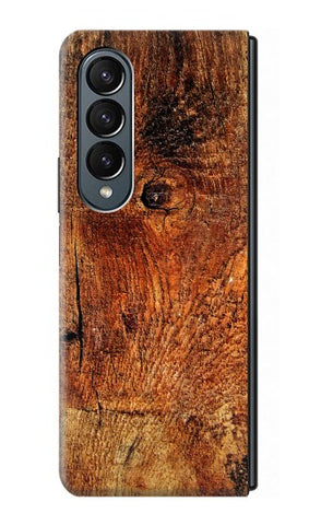 Samsung Galaxy Fold4 Hard Case Wood Skin Graphic