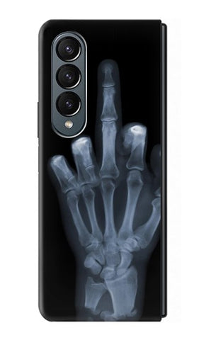 Samsung Galaxy Fold4 Hard Case X-ray Hand Middle Finger