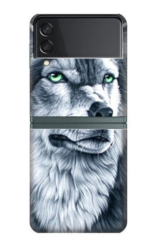 Samsung Galaxy Flip3 5G Hard Case Grim White Wolf