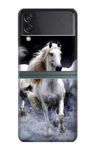 Samsung Galaxy Flip3 5G Hard Case White Horse