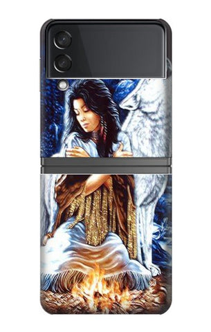 Samsung Galaxy Flip4 Hard Case Grim Wolf Indian Girl