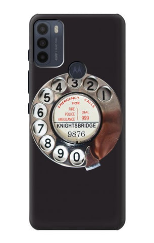 Motorola Moto G50 Hard Case Retro Rotary Phone Dial On