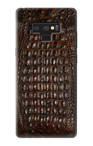 Samsung Galaxy Note9 Hard Case Brown Skin Alligator Graphic Printed