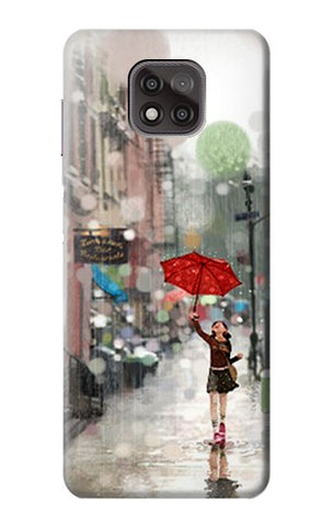 Motorola Moto G Power (2021) Hard Case Girl in The Rain