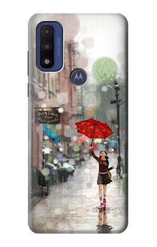 Motorola G Pure Hard Case Girl in The Rain