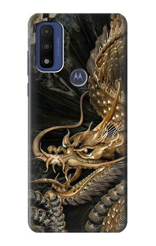 Motorola G Pure Hard Case Gold Dragon