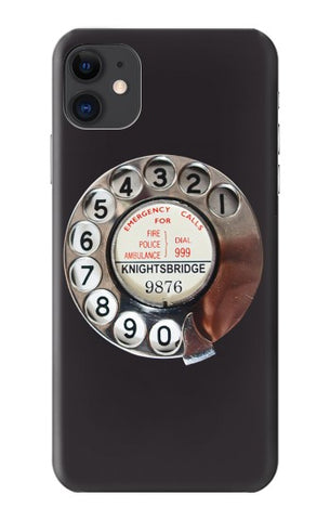 iPhone 11 Hard Case Retro Rotary Phone Dial On