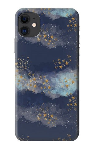 iPhone 11 Hard Case Gold Star Sky