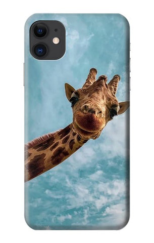 iPhone 11 Hard Case Cute Smile Giraffe
