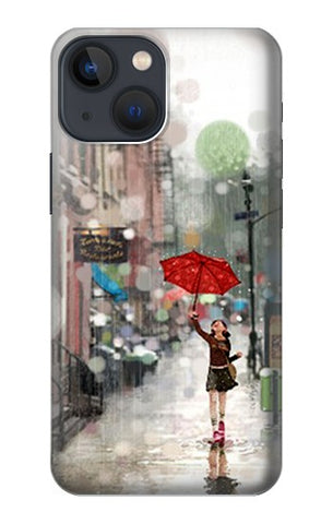 iPhone 13 Hard Case Girl in The Rain