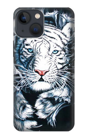 iPhone 13 Hard Case White Tiger