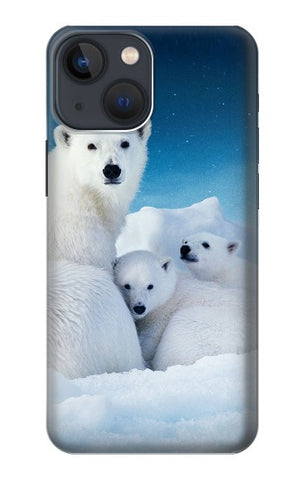 Apple iPhone 14 Hard Case Polar Bear Family Arctic