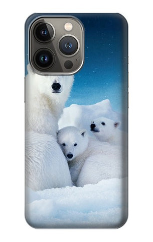 Apple iPhone 14 Pro Max Hard Case Polar Bear Family Arctic