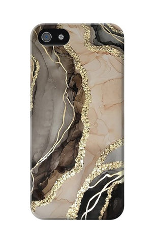 iPhone 5, SE, 5s Hard Case Marble Gold Graphic Printed