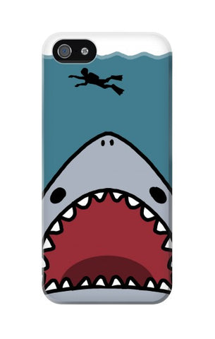 iPhone 5, SE, 5s Hard Case Cartoon Shark Sea Diving